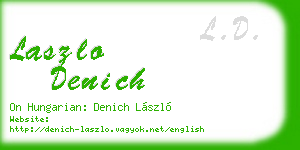 laszlo denich business card